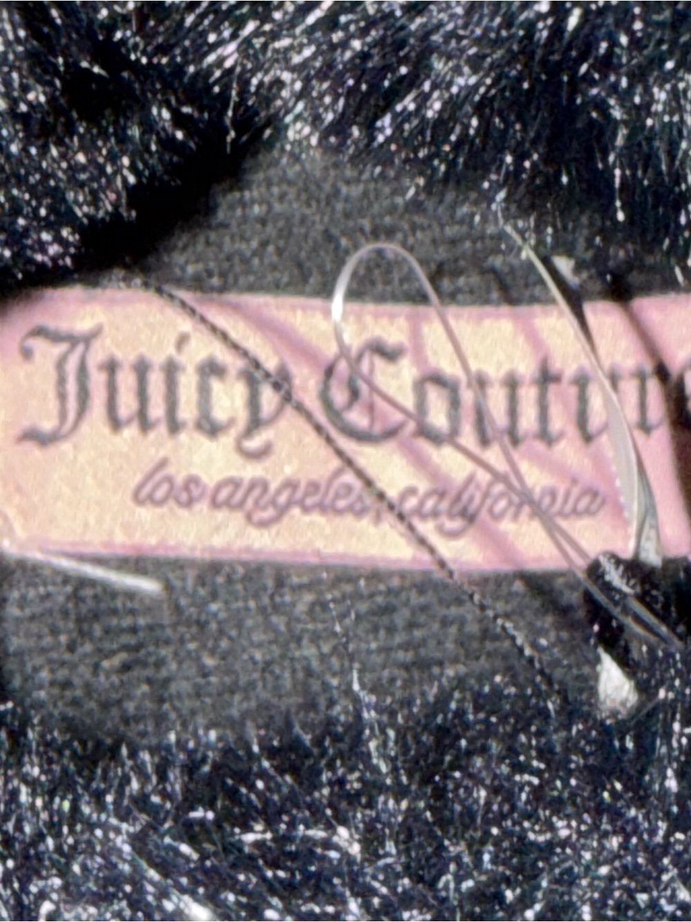 Juicy Couture Black Faux Fur Bow Winter Boots Womens Size 6 Y2K Cozy - Picture 6 of 6